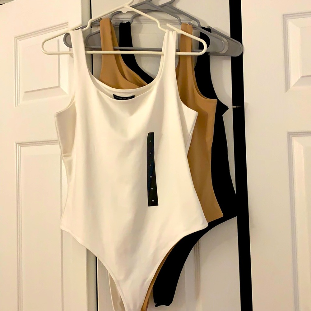 Scoop neck thong bodysuit (BUNDLE OF 3!!)